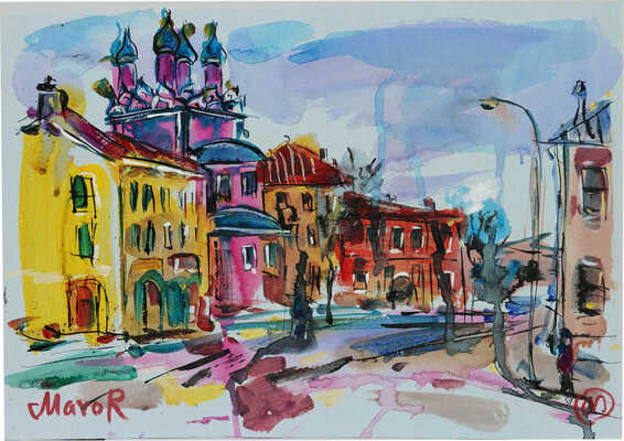 Майоров Игорь Евгеньевич. Городской пейзаж. Ленинград 